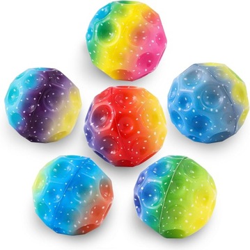 6SZT PIŁKA KOSMICZNA SUPER ODBIJAJĄCA KOLOROWY SUPER BOUNCY BALL SKOCZNA