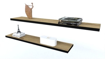 две подвесные полки Wotan черный 60см много цветов