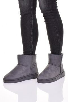 УДОБНЫЕ, УТЕПЛЕННЫЕ ЖЕНСКИЕ БОТИНКИ, КЛАССИЧЕСКИЕ СЕРЫЕ ЗИМНИЕ БОТИНКИ