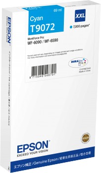 Tusz EPSON T9072 CYAN 69ml 7000 str. A4