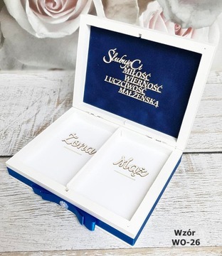 Коробочка для обручальных колец с разнообразной графикой, персонализация