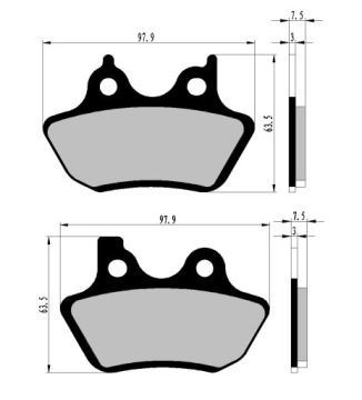 ТОРМОЗНЫЕ КОЛОДКИ HARLEY DAVIDSON FXD DYNA V-ROD