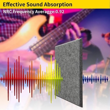 Серые акустические панели 30x30x1 12x звукоизоляция