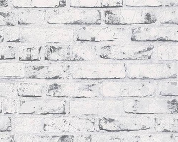 Tapeta CEGŁA biała 3D MUR z CEGIEŁ Flizelina