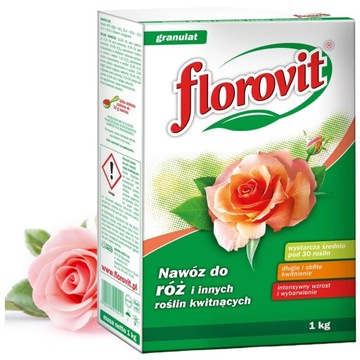 WIELOSKŁADNIKOWY Nawóz do RÓŻ do Krzewów Róż na Róże 1kg FLOROVIT GRANULAT