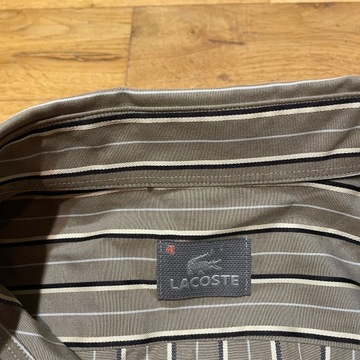 LACOSTE MĘSKA MODNA ELEGANCKA KOSZULA LOGO Rozm. 41