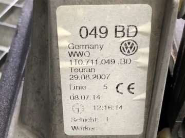 PÁKA PÁKY ŘAZENÍ VW TOURAN 1.6 105KM