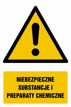 Znak naklejka Niebezpieczne substancje 20x30