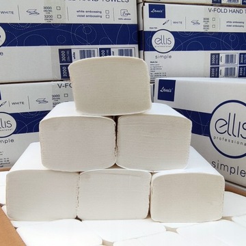 Полотенца бумажные Ellis целлюлозные БЕЛЫЕ 200 шт.