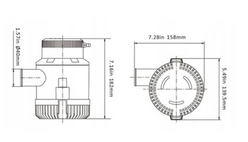 Трюмный насос 12В SFBP1-G3500-01 220л/мин SEAFLO