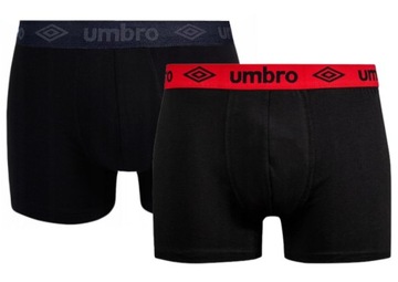 UMBRO Męskie bokserki 2-pak Czerwono-czarne XL