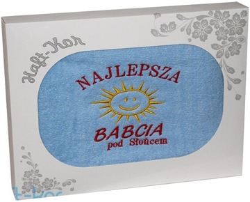 RĘCZNIK Z HAFTEM DZIEŃ BABCI 70x140 PREZENT BABCIA