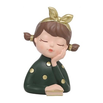 Resin Girl Portrait Flowerpot Succulent Style 2