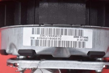 AIRBAG ULOŽENÍ VZDUCHOVÁ ŘIDIČE 6774945 BMW E90 E91 04-10