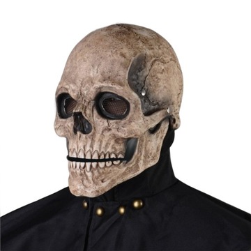 PARTYGEARS STRASZNA MASKA HALLOWEEN Z CZASZKĄ NA CAŁĄ GŁOWĘ