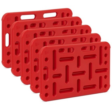 PŁYTY PRZEPĘDOWE DLA ŚWIŃ - 5 SZT. - 77 X 47 CM - CZERWONE