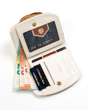 Portfel damski stylowy Peterson portmonetka mała stop RFID skóra eko piękny