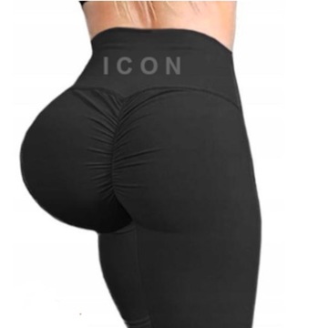 Legginsy DAMSKIE PUSH UP wysoki stan SPORTOWE elastyczne leginsy ICON