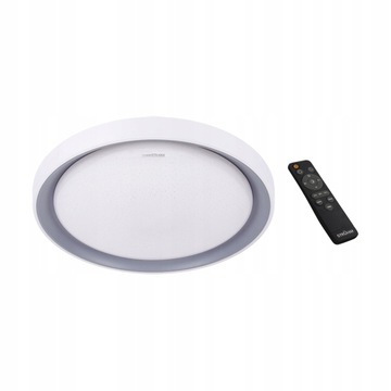 Plafon Okrągły ARIEL LED ⌀51cm Srebrna 48W 4050lm IP44 4200K 04012 STRUHM