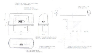 ФОНАРЬ НОМЕРНОГО ЗНАКА WAŚ