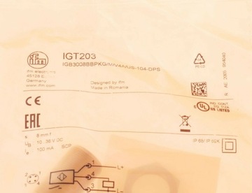 IFM IGT203 IGB3008BBPKG/M/V4A/US-104-DPS! Новый!