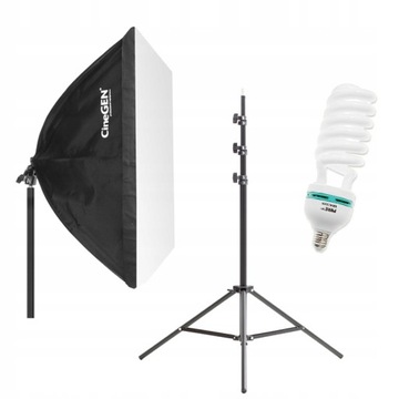 Pakiet do zdjęć lampa SOFTBOX żarówka 325W statyw