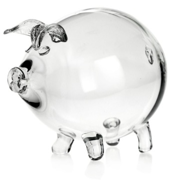 Стеклянная копилка PIGGY с ГРАВИРОВКОЙ на макс. 24 символа.