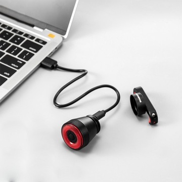 ROCKBROS Q5 USB-C светодиодный задний фонарь для велосипеда 60 лм интеллектуальный стоп-сигнал IPX6