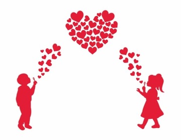 СЛУЧАЙНЫЕ УКРАШЕНИЯ - ДЕТИ И СЕРДЕЧКИ 60 ШТ.