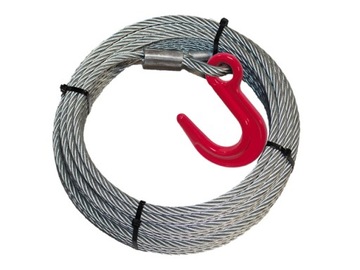 Lina stalowa z hakiem kontenerowym - 8mm x 2,5m