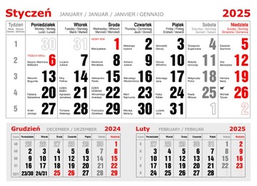 КАЛЕНДАРЬ ТРОЙНОЙ КАЛЕНДАРЬ 2025 ГОДА 100 ШТ.