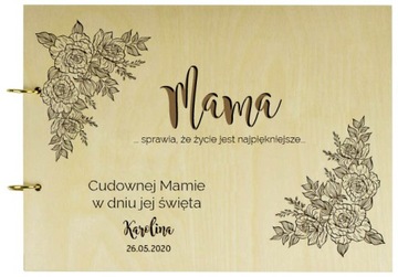 Prezent Dzień Mamy dla Mamy PERSONALIZOWANY drewno