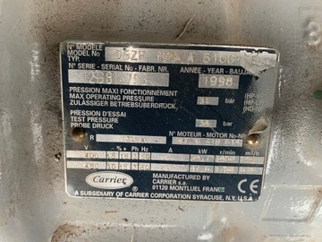Sprężarka chłodnicza Carrier 140m3,h R134a