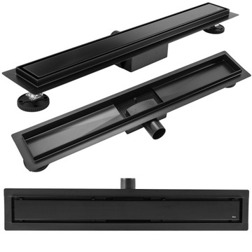 Odpływ Liniowy NEOX Black Czarny 70 cm