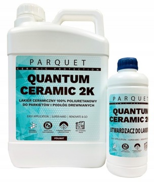 Hartzlack QUANTUM 2K Lakier CERAMICZNY do parkietu PÓŁMAT 10L