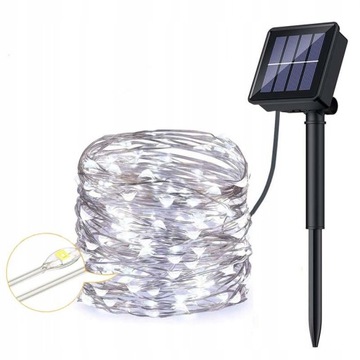 GIRLANDA SOLARNA OGRODOWA LAMPKI 200Led 20M