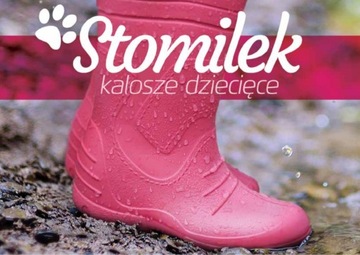 Lekkie Kalosze dziecięce piankowe EVA z ocieplaczem 51051 szare srebrne 32