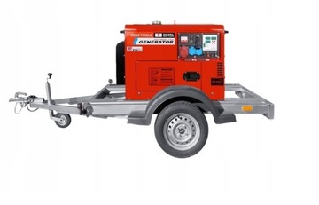 AGREGAT GENERATOR PRĄDOTWÓRCZY 9,8 KW 3F Przyczepa
