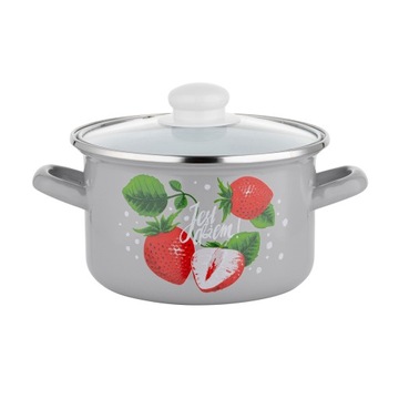 Garnek emaliowany Emalia Polska Pleszew Dżem 18 cm 3 l