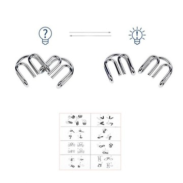 Пазл-головоломка из проволоки, 24 детали
