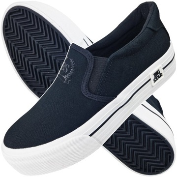 Buty Slip On trampki Big Star czarne wsuwane tenisówki sportowe NN274110 38