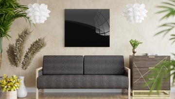 TABLICA magnetyczna szklana CZARNA 50x50 cm