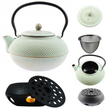 ЧАЙНИК, ЧУГУННЫЙ ЗАВАВАТЕЛЬ, ЧАЙНИК ОБЪЕМОМ 1,5 Л, ПОДОГРЕВ СВЕЧИ