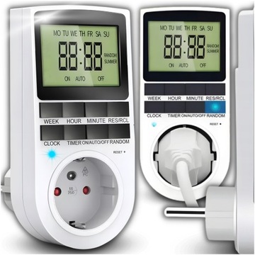 PROGRAMATOR CZASOWY WŁĄCZNIK WYŁĄCZNIK PRĄDU TIMER STEROWNIK LCD CYFROWY