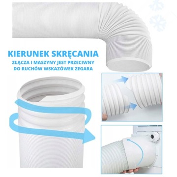 RURA 13cm 3m DO KLIMATYZATORA PRZENOŚNEGO BIAŁA