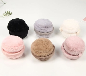 ЖЕНСКИЕ ЗИМНИЕ УШИ, УТЕПЛЕННЫЕ, ПЛЮШЕВЫЕ, ТЕПЛЫЕ, СКЛАДНАЯ МЕХОВАЯ ПОВЯЗКА НА ГОЛОВЬ.