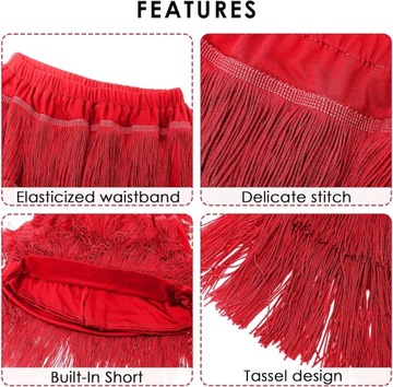 Женская юбка с кисточками для латинских танцев, высокая талия, танго