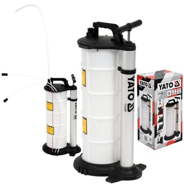 ЛЕГКАЯ РУЧНАЯ ПРИСОСКА YATO, СЕРЕБРЯНАЯ, МАСЛЯНАЯ ВСАСЫВАЮЩАЯ, 3 ЗОНДА YT-07087