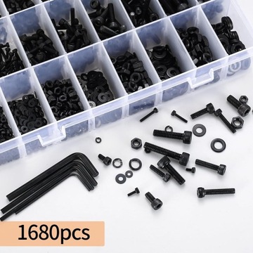 НАБОР ВИНТОВ С ШЕСТИГРАННОЙ ГОЛОВКОЙ M2 M3 M4 M5 НАБОР ВИНТОВ С ШЕСТИГРАННОЙ ГОЛОВКОЙ 1680 шт.