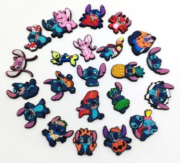 PINY PRZYPINKI DO BUTÓW CHARMS CROCS WPINKI LILO & STITCH DISNEY 22 sztuk